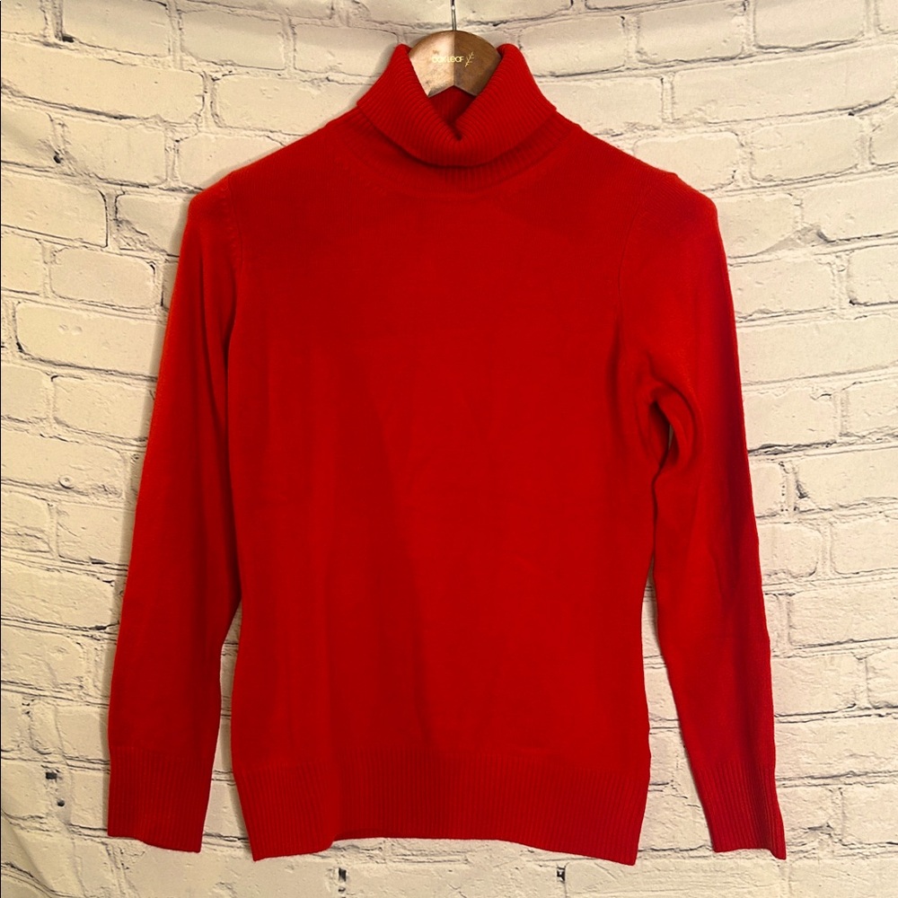 French Connection Red Long Sleeve Turtleneck Sweater Size Large